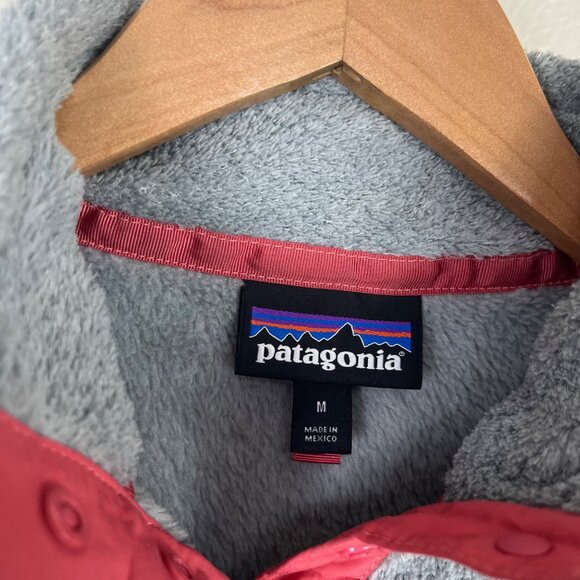 Patagonia Athletic Synchilla Snap T Fleece Pullover Jacket Grey Women’s Size M - Picture 8 of 11